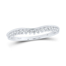 Load image into Gallery viewer, 14kt White Gold Sparkling Diamond Stackable Band Ring - Splendid Jewellery