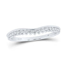 14kt White Gold Sparkling Diamond Stackable Band Ring - Splendid Jewellery