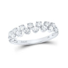 14kt White Gold Sparkling Diamond Stackable Band Ring - Splendid Jewellery