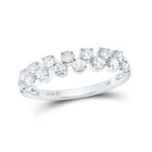 14kt White Gold Sparkling Diamond Stackable Band Ring - Splendid Jewellery