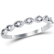 Load image into Gallery viewer, 14kt White Gold Sparkling Diamond Stacking Band Ring - Splendid Jewellery