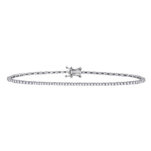 Load image into Gallery viewer, 14kt White Gold Sparkling Diamond Tennis Bracelet - 1 Carat Total Weight - Splendid Jewellery