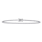 14kt White Gold Sparkling Diamond Tennis Bracelet - 1 Carat Total Weight - Splendid Jewellery