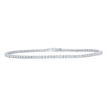 Load image into Gallery viewer, 14kt White Gold Sparkling Diamond Tennis Bracelet - 2 - 1/5 Cttw - Splendid Jewellery