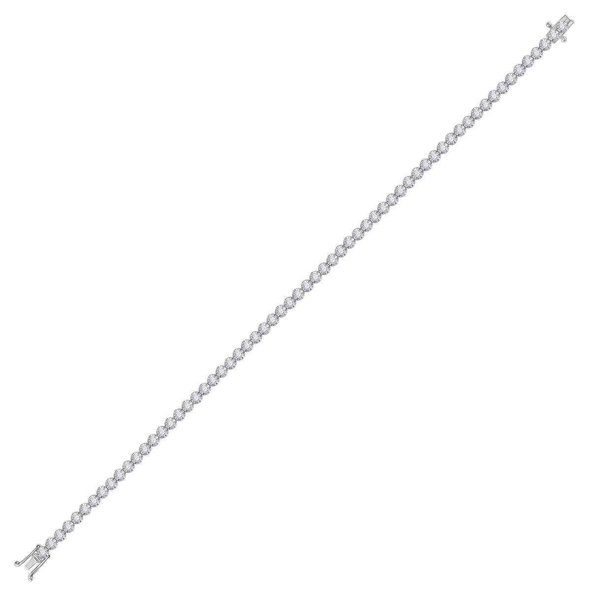 14kt White Gold Sparkling Diamond Tennis Bracelet - 2 Carat Total Weight - Splendid Jewellery