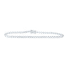 14kt White Gold Sparkling Diamond Tennis Bracelet - 2 Carat Total Weight - Splendid Jewellery