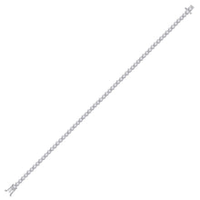 Load image into Gallery viewer, 14kt White Gold Sparkling Diamond Tennis Bracelet - 2 Carat Total Weight - Side View