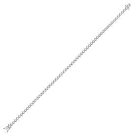 14kt White Gold Sparkling Diamond Tennis Bracelet - 2 Carat Total Weight - Side View