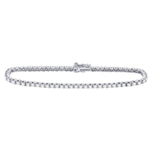 Load image into Gallery viewer, 14kt White Gold Sparkling Diamond Tennis Bracelet - 3 Carat Total Weight - Splendid Jewellery