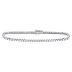 14kt White Gold Sparkling Diamond Tennis Bracelet - 3 Carat Total Weight - Splendid Jewellery