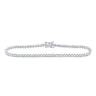 14kt White Gold Sparkling Diamond Tennis Bracelet - 3 Carat Total Weight - Splendid Jewellery