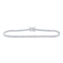 Load image into Gallery viewer, 14kt White Gold Sparkling Diamond Tennis Bracelet - 3 Carat Total Weight - Splendid Jewellery