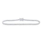 14kt White Gold Sparkling Diamond Tennis Bracelet - 3 Carat Total Weight - Splendid Jewellery