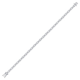 14kt White Gold Sparkling Diamond Tennis Bracelet - 4 Carat Total Weight - Splendid Jewellery