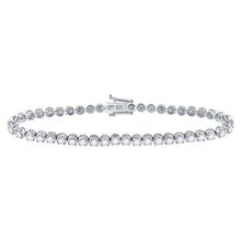Load image into Gallery viewer, 14kt White Gold Sparkling Diamond Tennis Bracelet - 4 Carat Total Weight - Splendid Jewellery