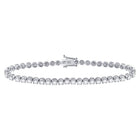 14kt White Gold Sparkling Diamond Tennis Bracelet - 4 Carat Total Weight - Splendid Jewellery