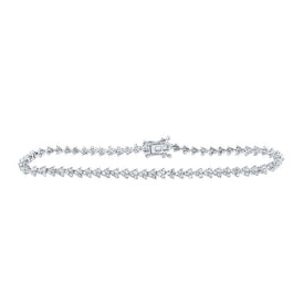 14kt White Gold Sparkling Diamond Tennis Bracelet - Elegant and Timeless Beauty - Splendid Jewellery