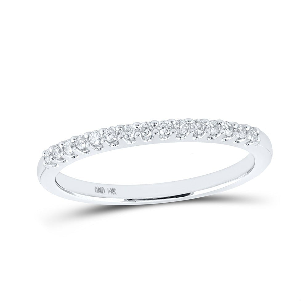 14kt White Gold Sparkling Diamond Wedding Band: A Timeless Symbol of Love - Splendid Jewellery