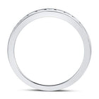 14kt White Gold Sparkling Diamond Wedding Band - A Timeless Symbol of Love and Elegance - Top View