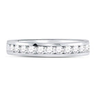 14kt White Gold Sparkling Diamond Wedding Band - A Timeless Symbol of Love and Elegance - Front View