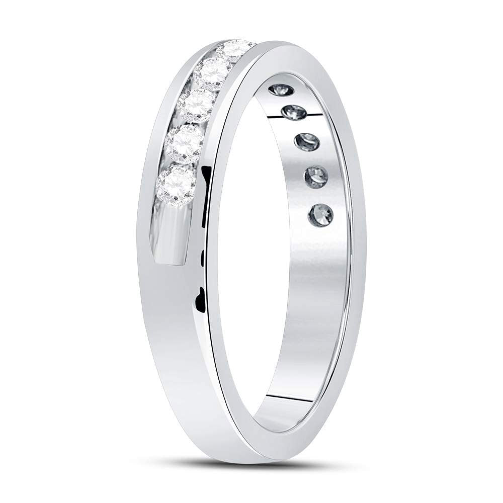 14kt White Gold Sparkling Diamond Wedding Band - A Timeless Symbol of Love and Elegance - Splendid Jewellery