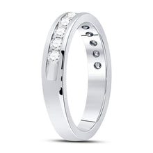 Load image into Gallery viewer, 14kt White Gold Sparkling Diamond Wedding Band - A Timeless Symbol of Love and Elegance - Second Side View