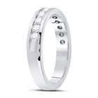 14kt White Gold Sparkling Diamond Wedding Band - A Timeless Symbol of Love and Elegance - Second Side View