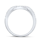 14kt White Gold Sparkling Diamond Wrap Enhancer Wedding Band - Top View