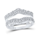 14kt White Gold Sparkling Diamond Wrap Enhancer Wedding Band - Splendid Jewellery