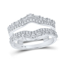 Load image into Gallery viewer, 14kt White Gold Sparkling Diamond Wrap Enhancer Wedding Band - Splendid Jewellery