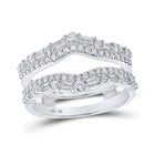 14kt White Gold Sparkling Diamond Wrap Enhancer Wedding Band - Splendid Jewellery