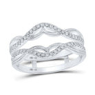 14kt White Gold Sparkling Diamond Wrap Enhancer Wedding Band - Splendid Jewellery