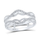 14kt White Gold Sparkling Diamond Wrap Enhancer Wedding Band - Splendid Jewellery