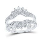14kt White Gold Sparkling Diamond Wrap Enhancer Wedding Band - Splendid Jewellery