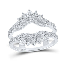 Load image into Gallery viewer, 14kt White Gold Sparkling Diamond Wrap Enhancer Wedding Band - Splendid Jewellery