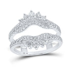 14kt White Gold Sparkling Diamond Wrap Enhancer Wedding Band - Splendid Jewellery