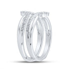 14kt White Gold Sparkling Diamond Wrap Enhancer Wedding Band - Splendid Jewellery