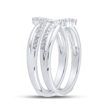 Load image into Gallery viewer, 14kt White Gold Sparkling Diamond Wrap Enhancer Wedding Band - Splendid Jewellery