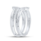 14kt White Gold Sparkling Diamond Wrap Enhancer Wedding Band - Splendid Jewellery
