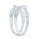 14kt White Gold Sparkling Diamond Wrap Enhancer Wedding Band - Splendid Jewellery