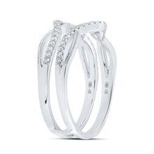 Load image into Gallery viewer, 14kt White Gold Sparkling Diamond Wrap Enhancer Wedding Band - Splendid Jewellery
