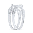 14kt White Gold Sparkling Diamond Wrap Enhancer Wedding Band - Splendid Jewellery