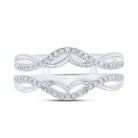 14kt White Gold Sparkling Diamond Wrap Enhancer Wedding Band - Splendid Jewellery