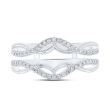 Load image into Gallery viewer, 14kt White Gold Sparkling Diamond Wrap Enhancer Wedding Band - Splendid Jewellery