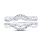 14kt White Gold Sparkling Diamond Wrap Enhancer Wedding Band - Splendid Jewellery