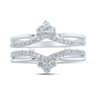 14kt White Gold Sparkling Diamond Wrap Enhancer Wedding Band - Splendid Jewellery