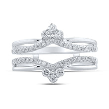 Load image into Gallery viewer, 14kt White Gold Sparkling Diamond Wrap Enhancer Wedding Band - Splendid Jewellery