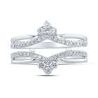 14kt White Gold Sparkling Diamond Wrap Enhancer Wedding Band - Splendid Jewellery