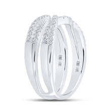 Load image into Gallery viewer, 14kt White Gold Sparkling Diamond Wrap Enhancer Wedding Band - Splendid Jewellery