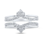 14kt White Gold Sparkling Diamond Wrap Enhancer Wedding Band - Second Side View